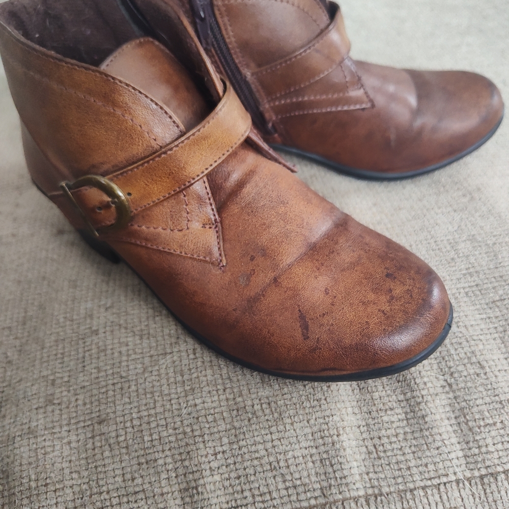 Brown Leather Ankle Boots